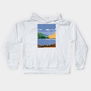 Cove Lake State Park Around the Impoundment of Cove Creek Campbell County Tennessee USA WPA Poster Art Kids Hoodie